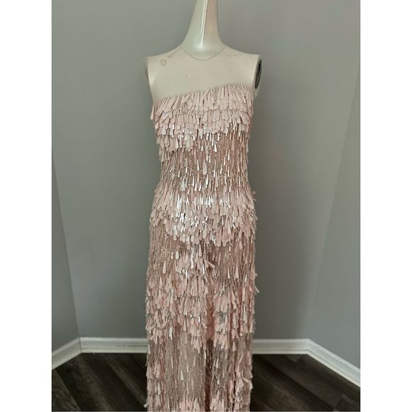 GEORGES HOBEIKA Beaded Tulle Illusion Dress - Picture 4 of 12